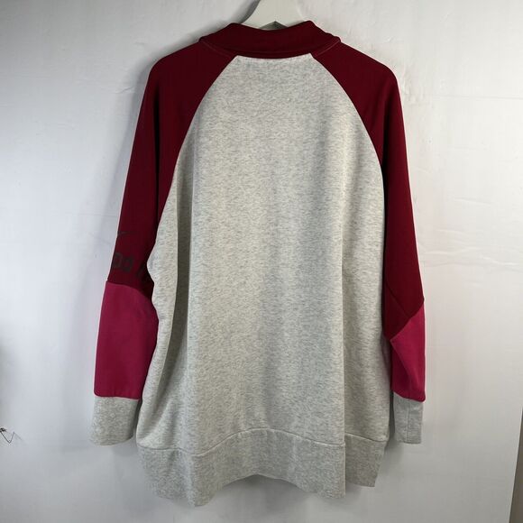 Nike Sz XXL Sweatshirt Dri-Fit 1/4 Zip Color Block Pullover High Low Hem Women’s - Picture 14 of 16